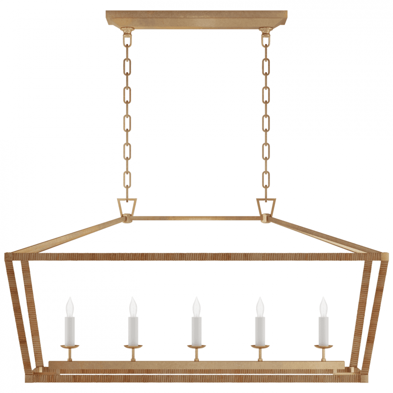Darlana Medium Rattan Wrapped Linear Lantern