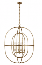 Kameron Chandelier, 10-Light, Warm Brass, 60"W (1-1805-10-322 AHXX9)