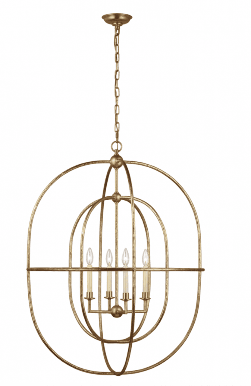 Kameron Chandelier, 10-Light, Warm Brass, 60"W (1-1805-10-322 AHXX9)