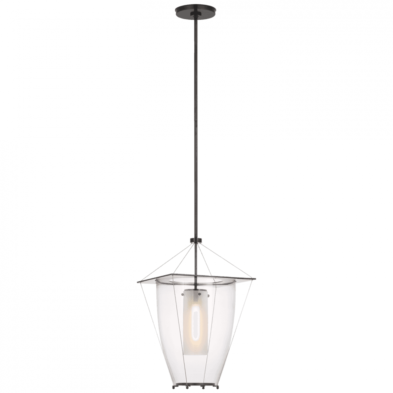 Cara Medium Sculpted Pendant - Polished Nickel