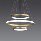 3-ring Dimmable Contemporary Gold LED Chandelier Light Dining Room Chandeliers Lamp