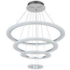 Adjustable 4 Rings Dimmable LED Modern Chandelier Pendant Lighting
