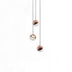 Adjustable Electroplated Metal Crystal Globe Shaped LED Pendant Lights