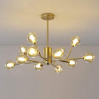 12 Bulbs Glass Sputnik Shaped LED Nordic Pendant Light Hanging Lamp Island Lights