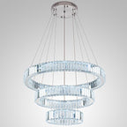 Chrome Crystal 3-Tier Pendant Light Modern Chandelier