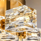 6 Light Unique Crystal Brass Flush Mount Light LED Ceiling Light