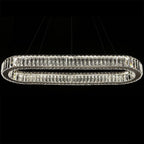 Chrome Golden Crystal Clear Beauty Oval Ring Hanging Pendant Chandelier