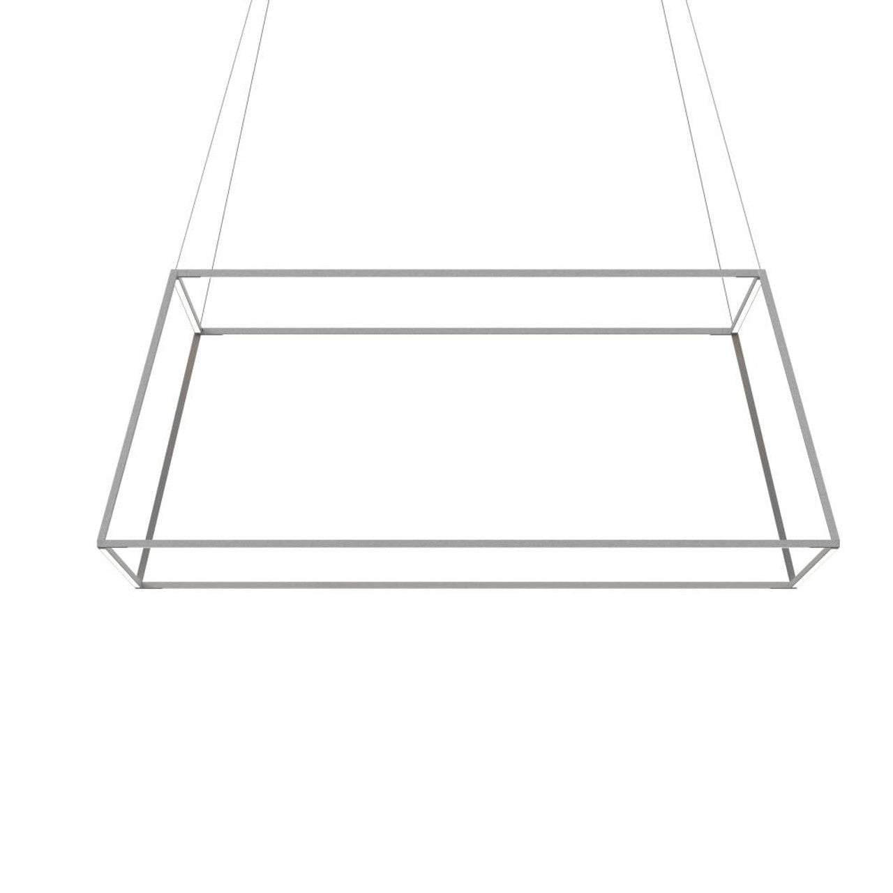 Z-Bar Pendant Rise, Small Rectangle, LED, Matte Black, 40"W (ZBP-38-RR-SW-MTB-CNP 407UENW)