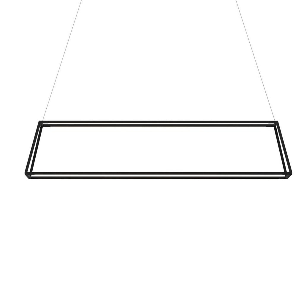 Z-Bar Pendant Rise, Small Rectangle, LED, Matte White, 40"W (ZBP-38-RR-SW-MWT-CNP 407UENX)