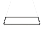 Z-Bar Pendant Rise, Small Rectangle, LED, Matte White, 40"W (ZBP-38-RR-SW-MWT-CNP 407UENX)