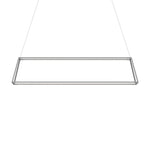 Z-Bar Pendant Rise, Small Rectangle, LED, Silver, 40"W (ZBP-38-RR-SW-SIL-CNP 407UENY)