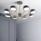 8-Light Tasking Chandelier - Fixed 24'' Height, 3000K-5400K